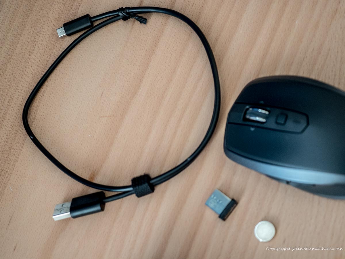 logicool mouse MX1600sGR ANYWHERE 2S 充電ケーブル