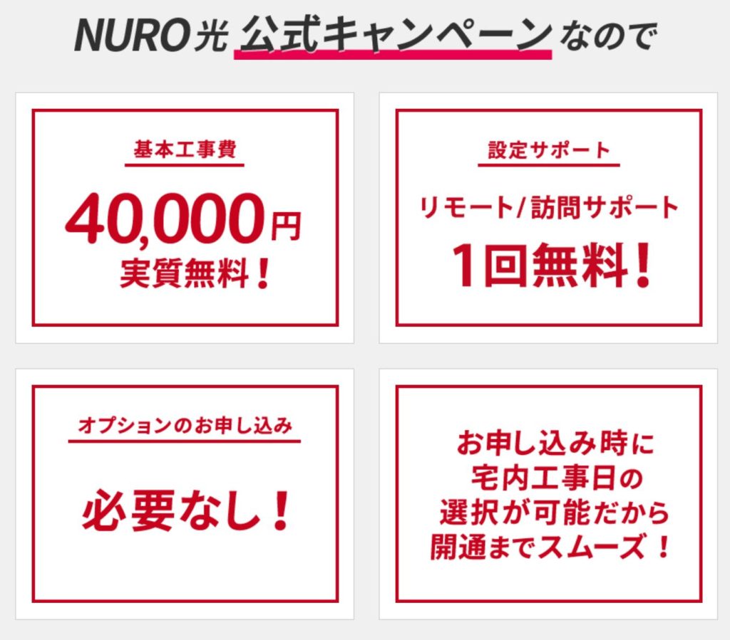 NURO光公式キャンペーン