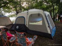 Mobile Projector Anker Nebula Capsule II in camping ground