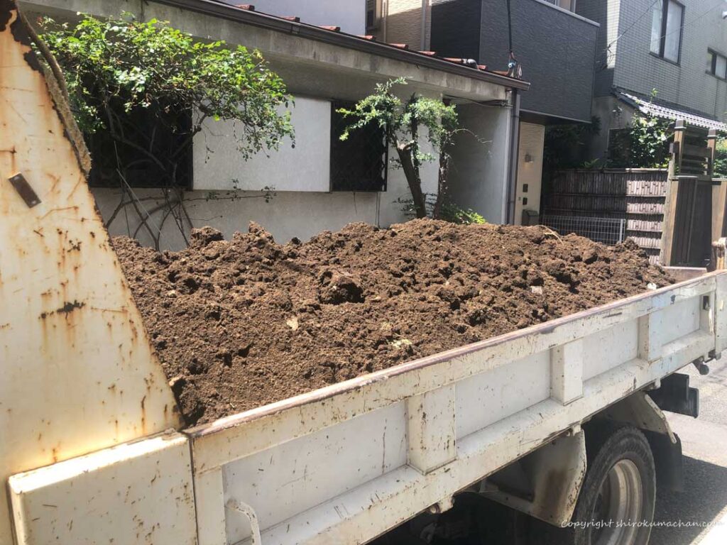 soil in a truck