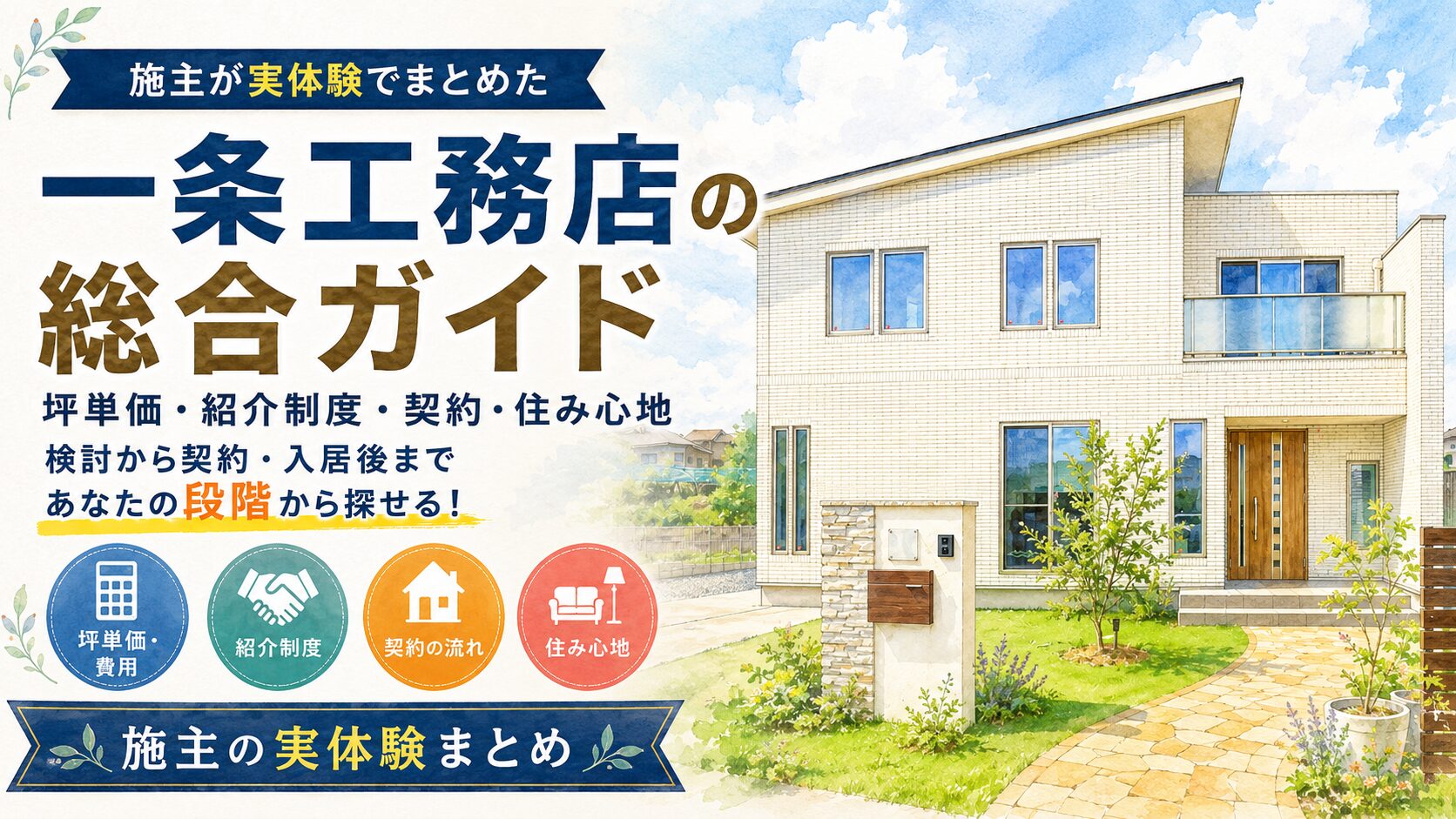 一条工務店の坪単価・紹介制度・契約・住み心地をまとめた総合ガイド
